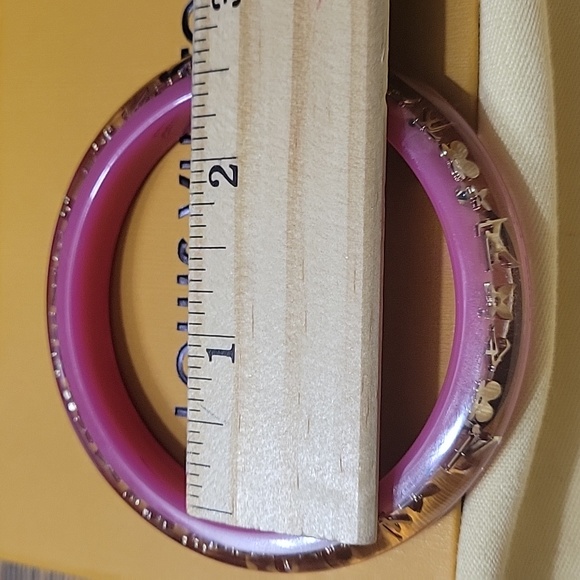 LOUIS VUITTON RESIN NARROW AUTHENTIC INCLUSION BANGLE COA - Picture 5 of 6